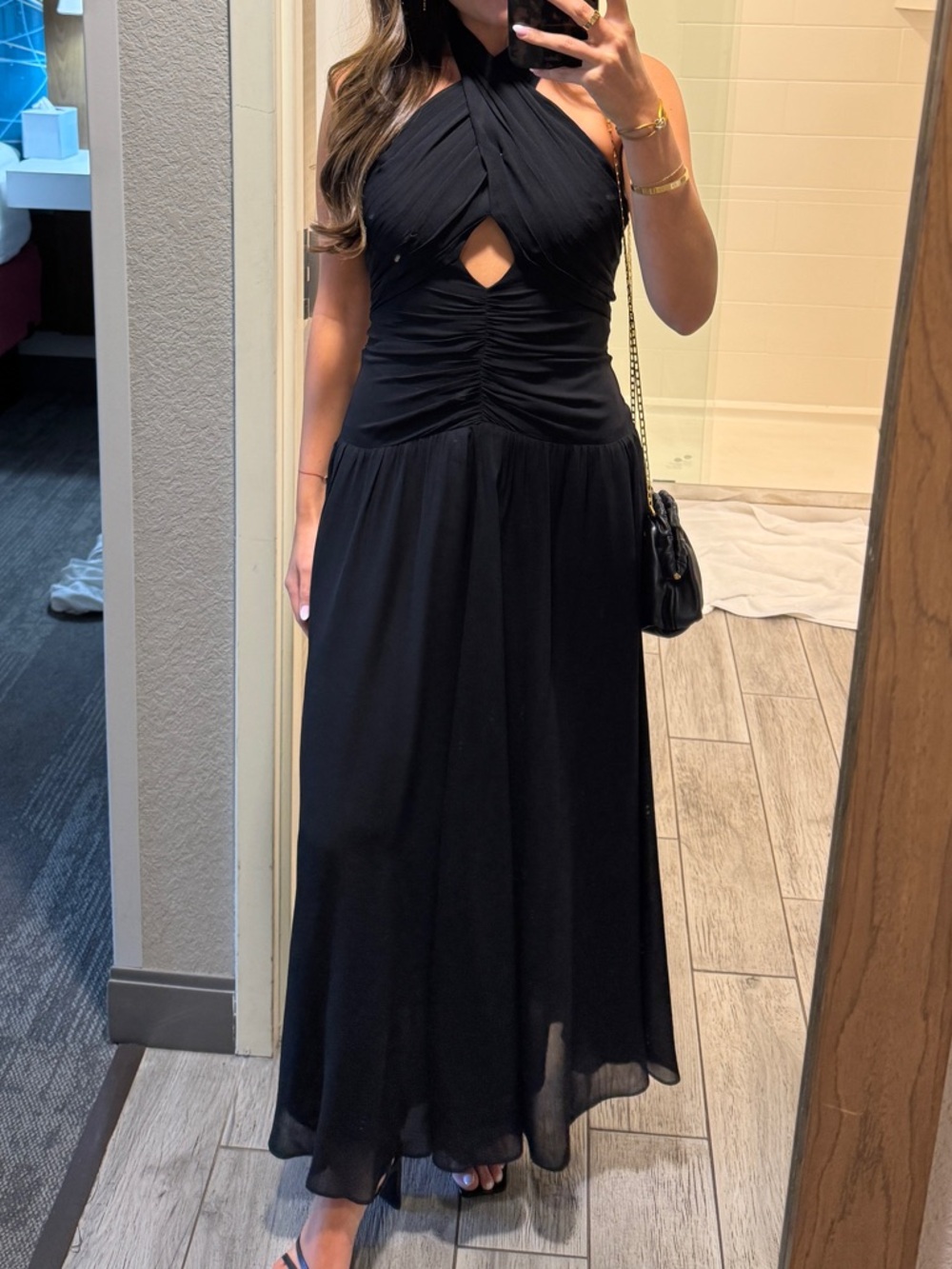 Reformation Cari Dress- Black - Picture 2 of 3